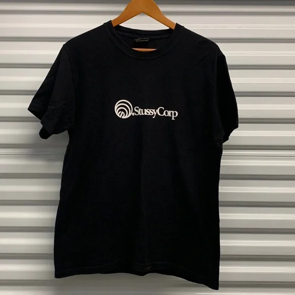 Stussy | Shirts | 24 Stussy Corp Tee Shirt Black Size M | Poshmark